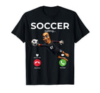 Soccer Calling Funny Goalkeeper T-Shirt - Minimalist Print for Adults