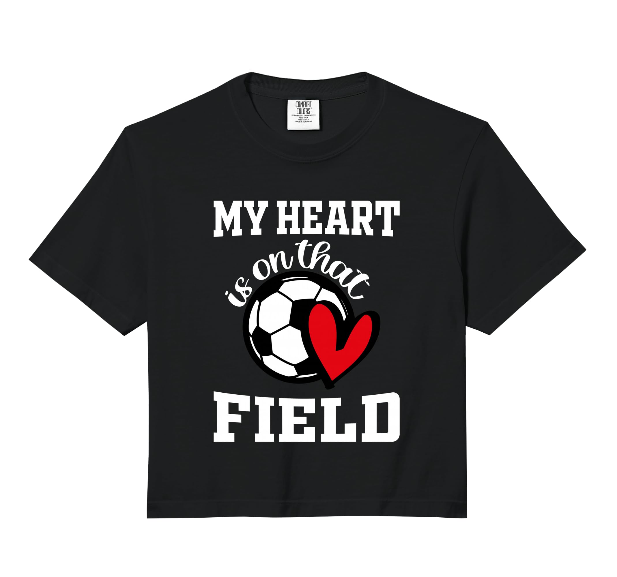 My Heart Is That Field Soccer Players Mom T-Shirt - Unique Graphic Unisex