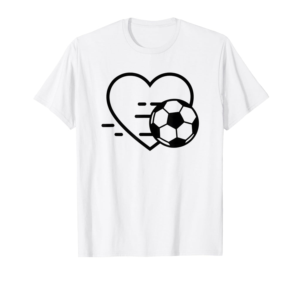 Soccer Love Heart Fans And T-Shirt - Casual Everyday Wear for Adults