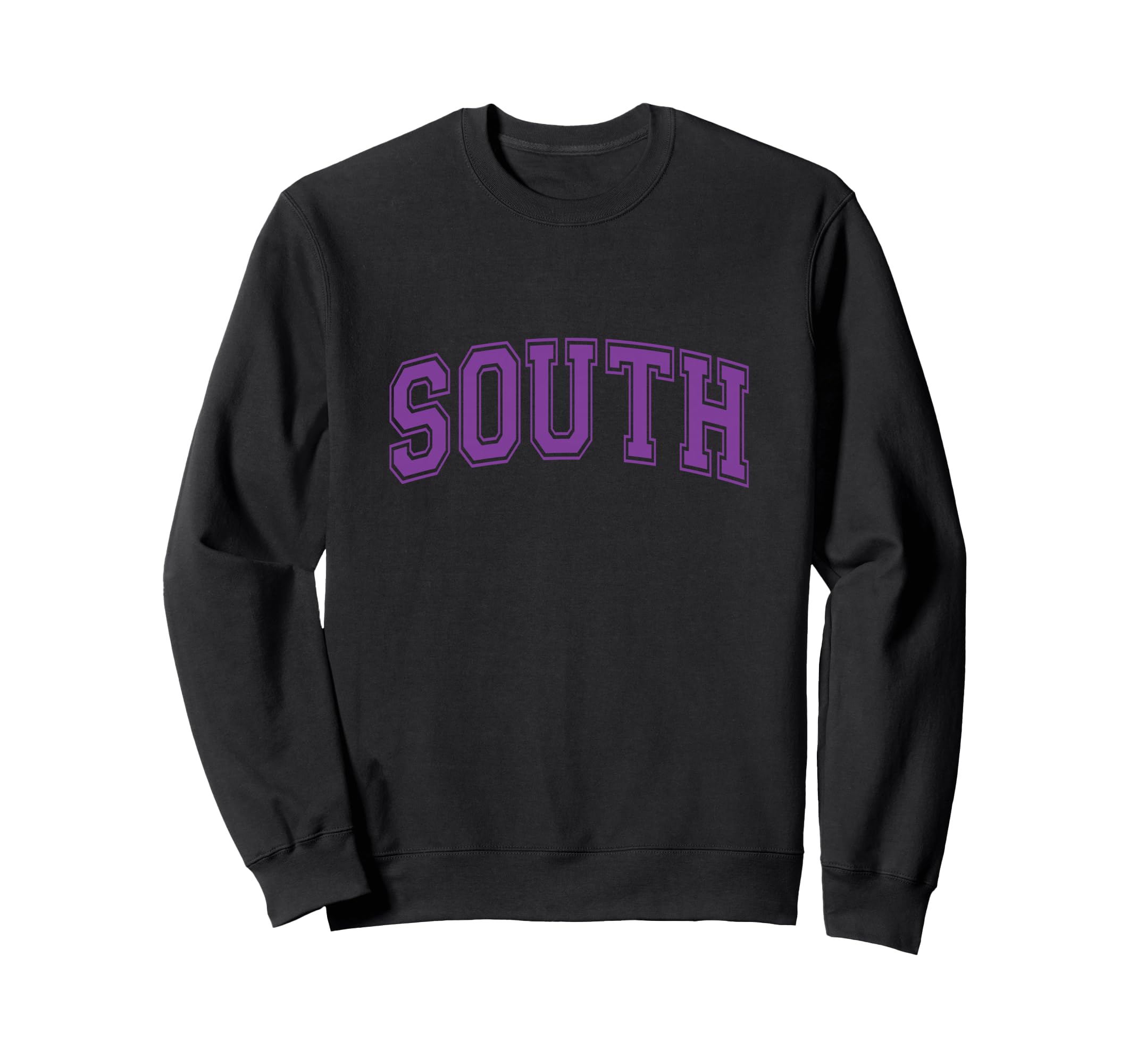 Purple South Team Colors Spirit Sweatshirt - Trendy Graphic for Adults