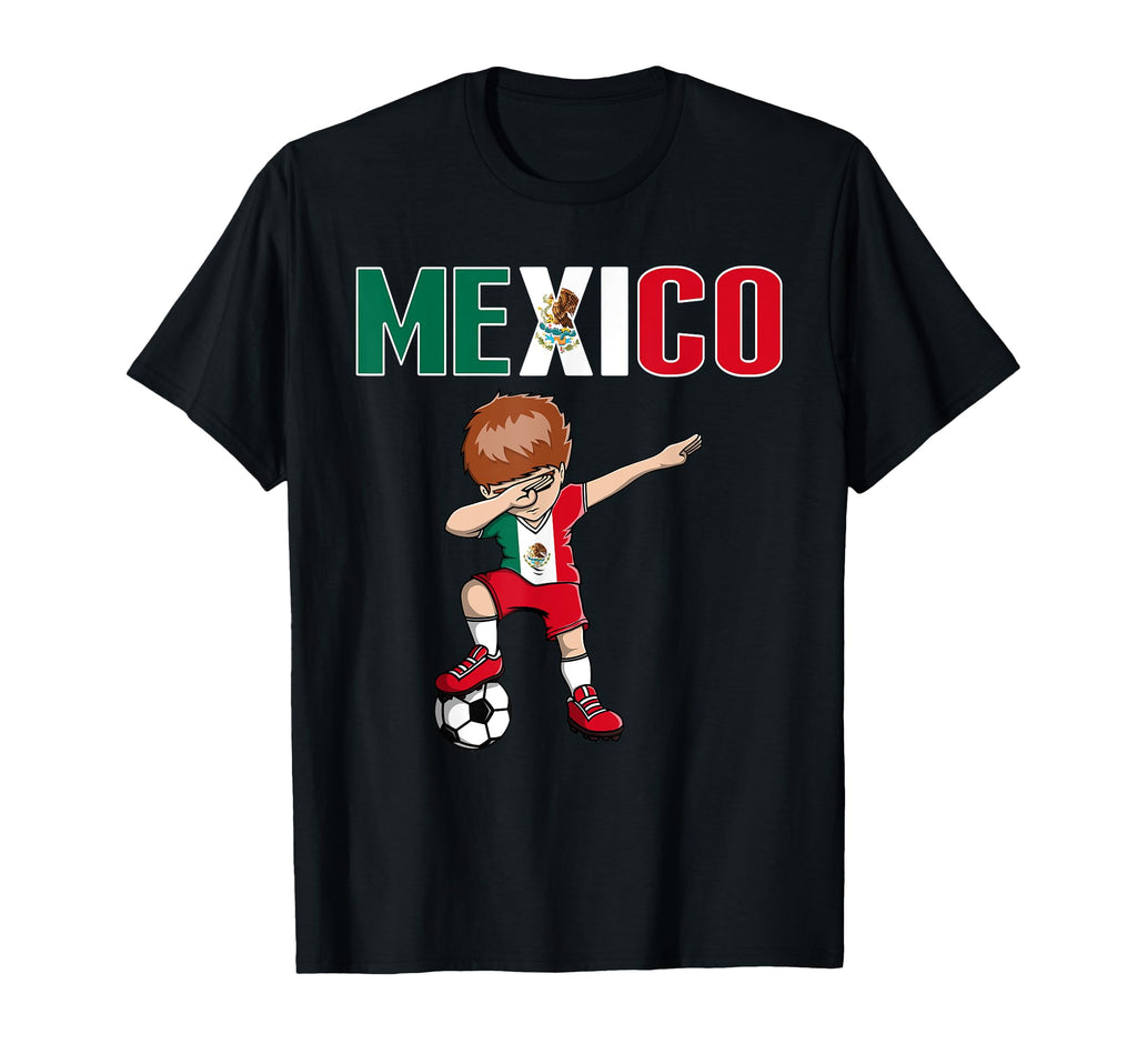 Dabbing Soccer Mexico Soccer Fans T-Shirt - Aesthetic Graphic Unisex