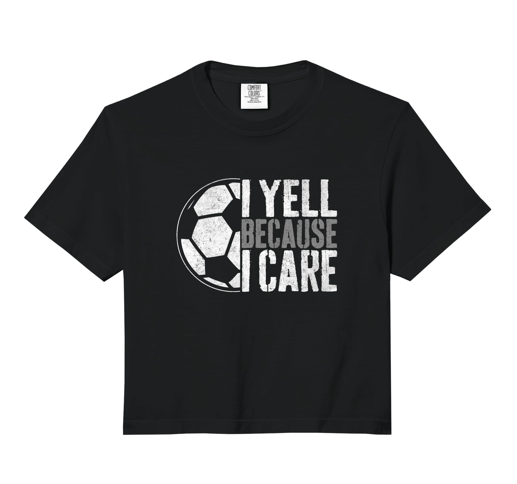 I Yell Because I Care Soccer Parent Funny Hoodie - Graphic Print Unisex