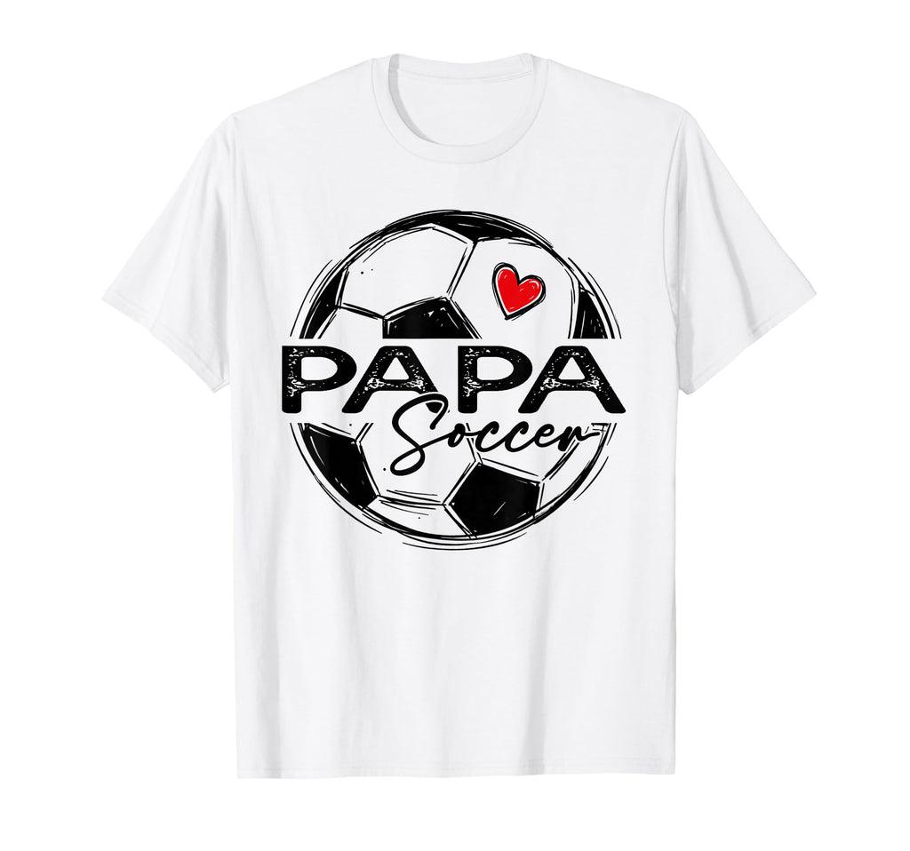 Soccer Papa Soccer Player Family T-Shirt - Custom Art Print for Adults