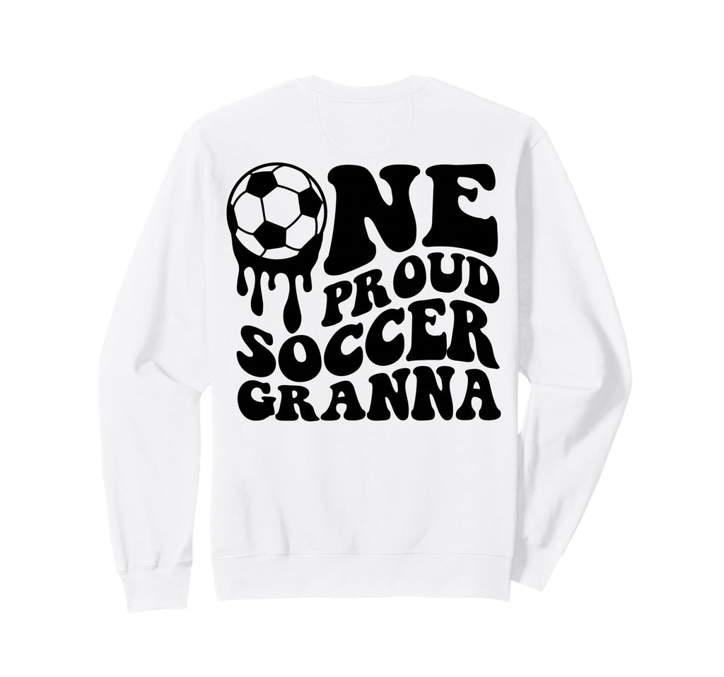 Proud Soccer Granna Soccer Ball Drip Sweatshirt - Unique Graphic Unisex