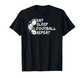 Eat Sleep Football Repeat Half T-Shirt - Casual Everyday Wear for Adults