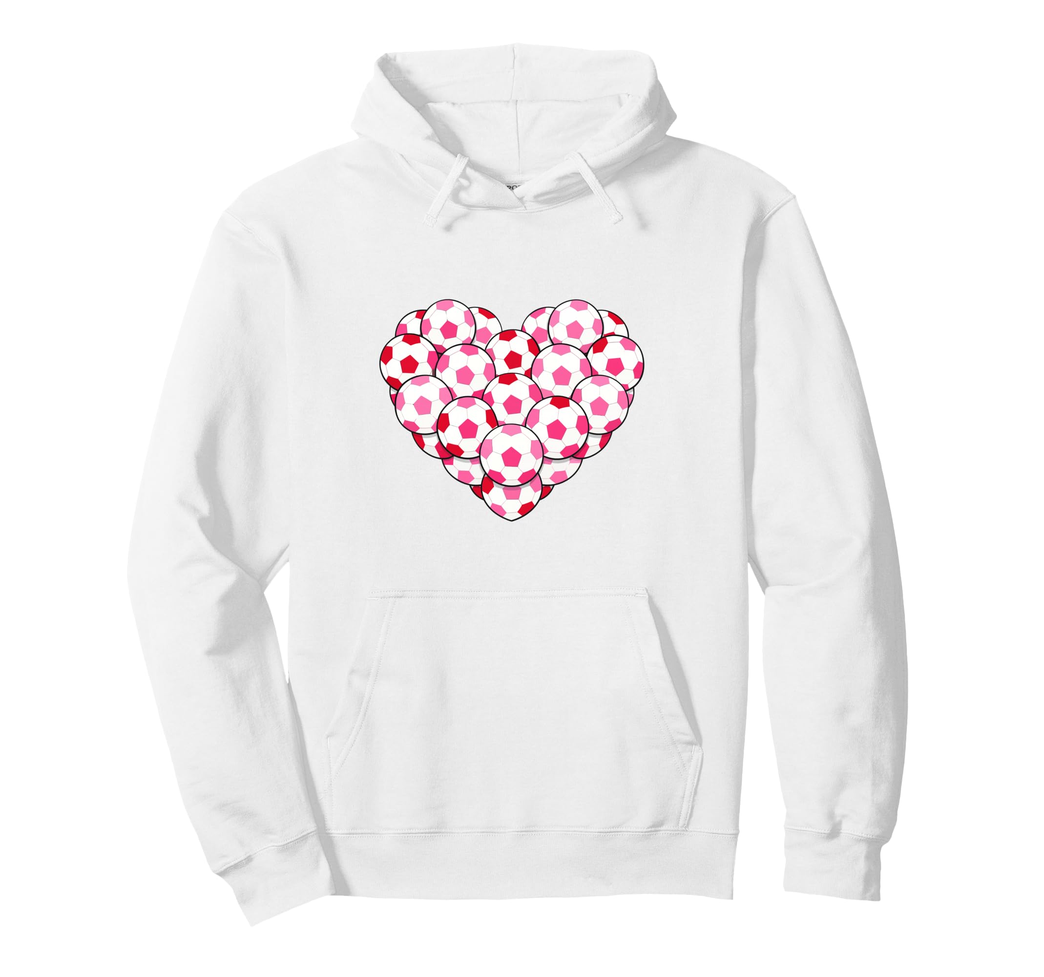 Heart Shaped Soccer Ball Artwork Hoodie - Streetwear Style Men Women