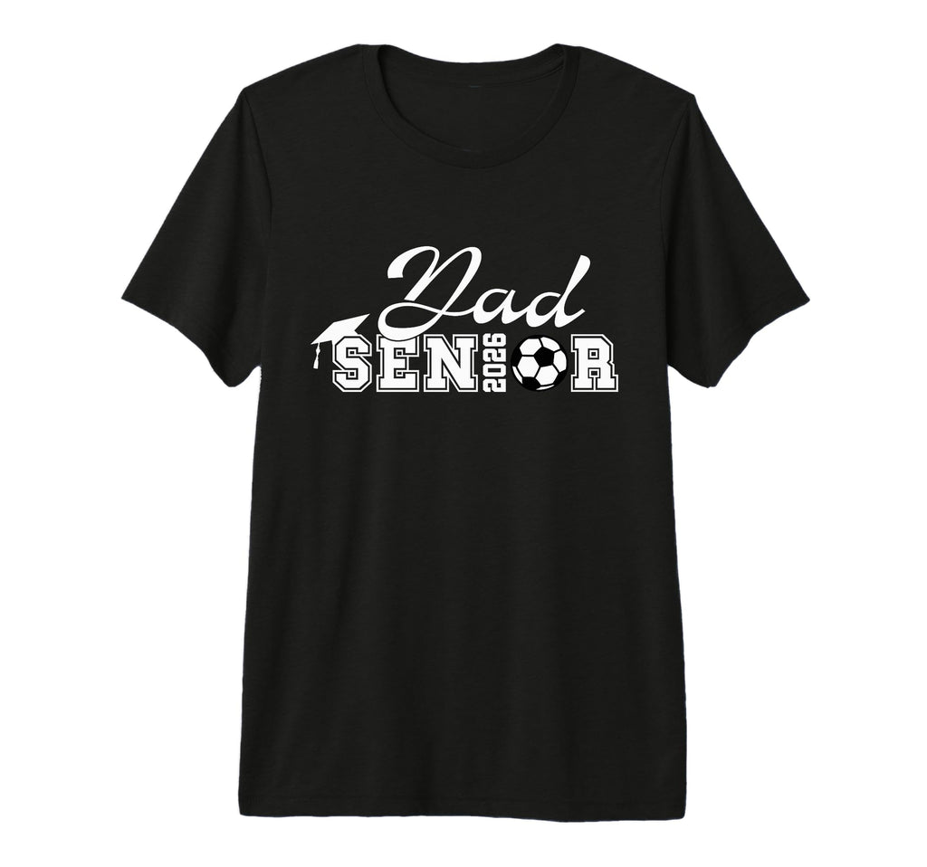Senior Soccer Dad 2026 Class 2026 Grad T-Shirt - Graphic Print for Adults