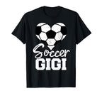 Soccer Gigi Heart Funny Heartfelt Love T-Shirt - Unique Graphic Men Women