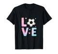 Love Soccer Art Sport Enthusiasts T-Shirt - Novelty Apparel for Adults