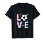 Love Soccer Art Sport Enthusiasts T-Shirt - Novelty Apparel for Adults