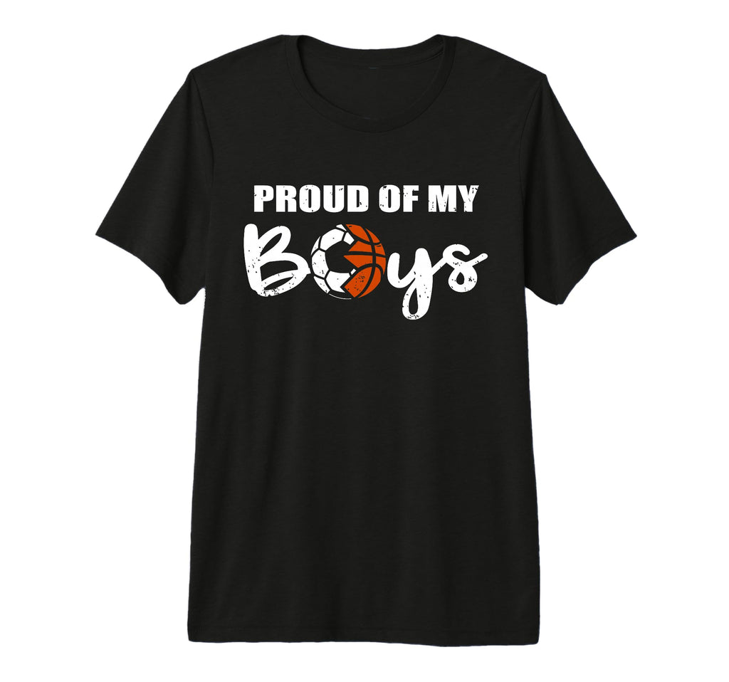 Proud My Funny Soccer Basketball Mom T-Shirt - Graphic Print for Adults