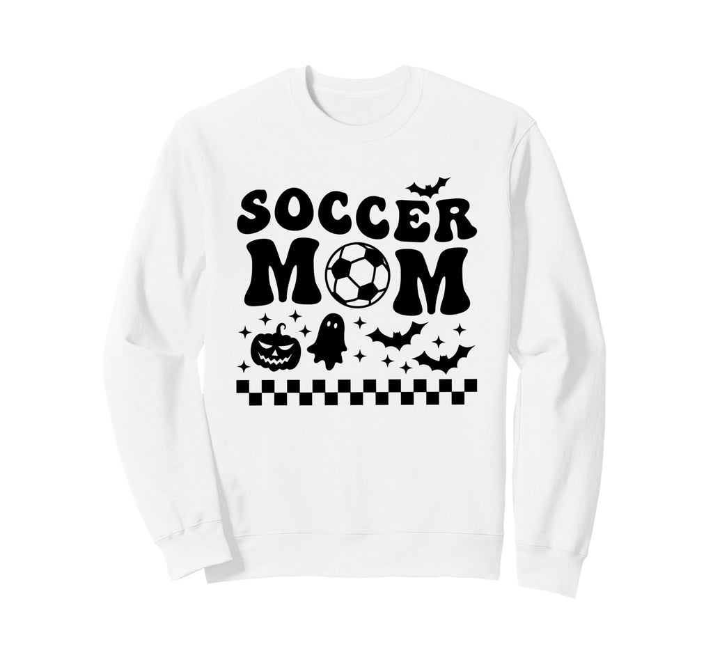 Soccer Mom Halloween Groovy Sweatshirt - Aesthetic Graphic for Adults