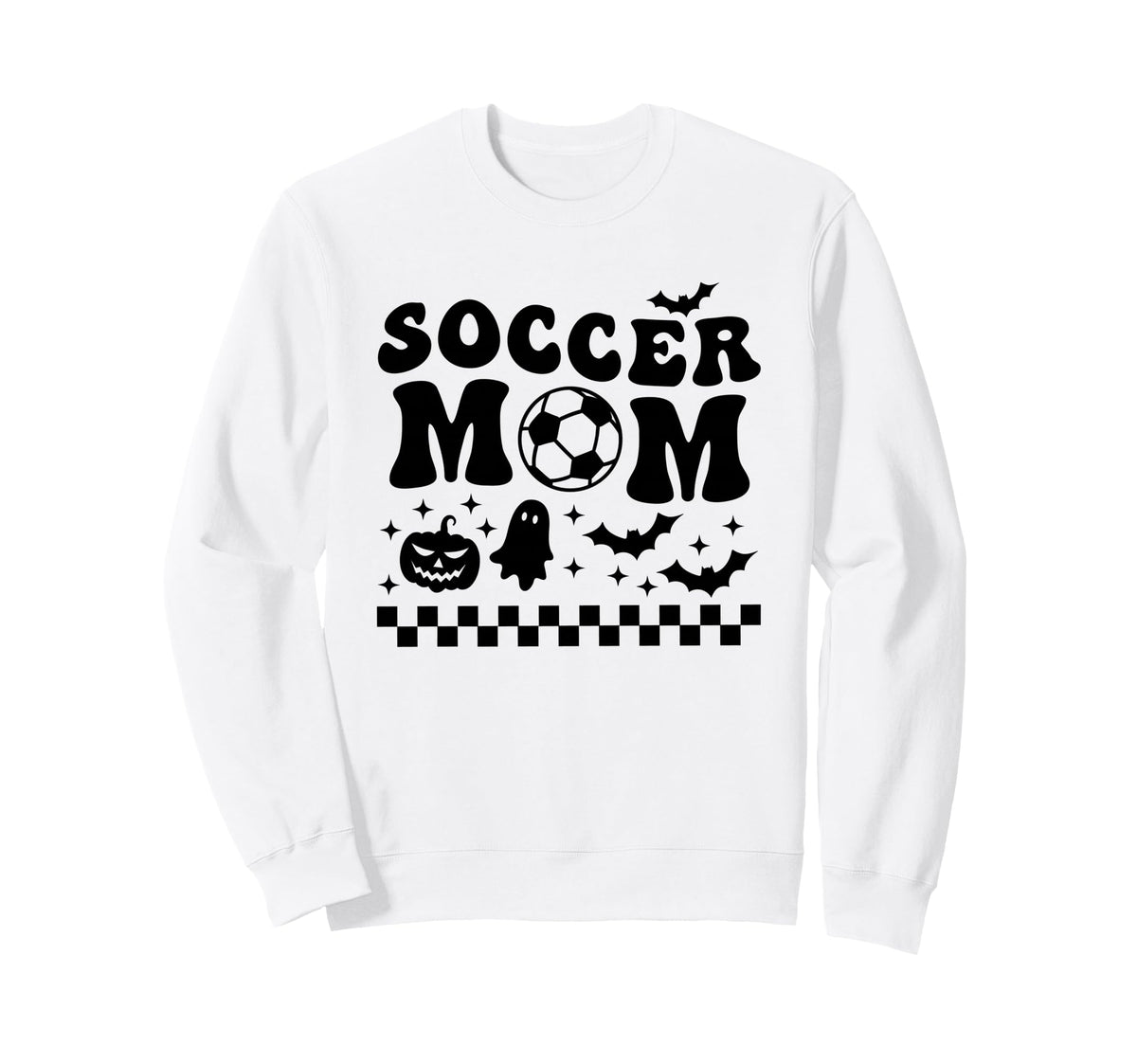 Soccer Mom Halloween Groovy Sweatshirt - Aesthetic Graphic for Adults