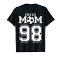 Number 98 Custom Proud Soccer Futbol T-Shirt - Graphic Print for Adults
