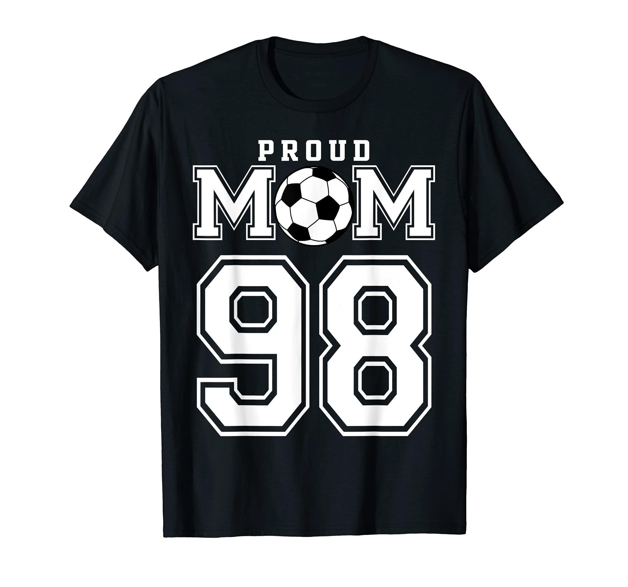 Number 98 Custom Proud Soccer Futbol T-Shirt - Graphic Print for Adults