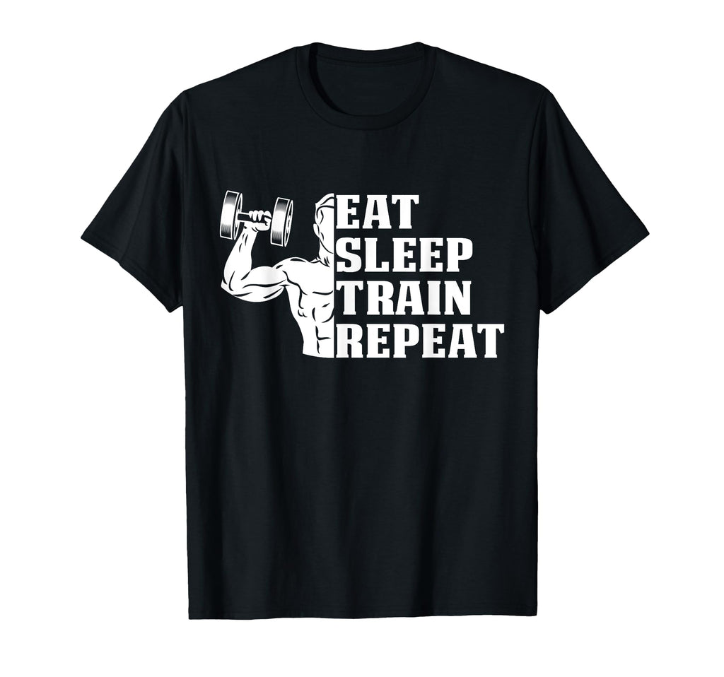 Eat Sleep Train Repeat Sport Lovers T-Shirt - Unique Graphic Men Women
