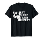 Eat Sleep Train Repeat Sport Lovers T-Shirt - Unique Graphic Men Women