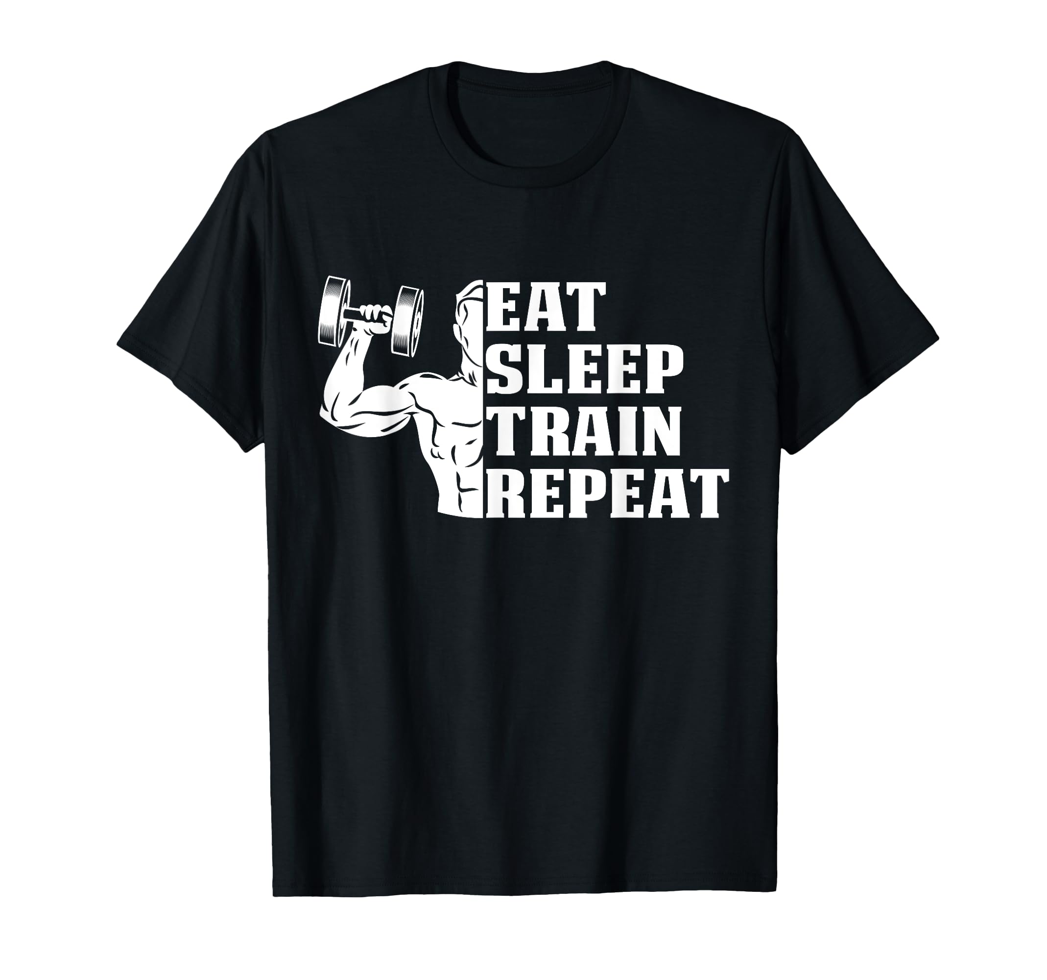 Eat Sleep Train Repeat Sport Lovers T-Shirt - Unique Graphic Men Women