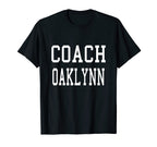 Coach Oaklynn Custom Football T-Shirt - Fun Novelty Design for Adults