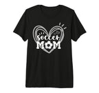 Funny Soccer Mom Heart Soccer Mama Happy T-Shirt - Minimalist Print Unisex