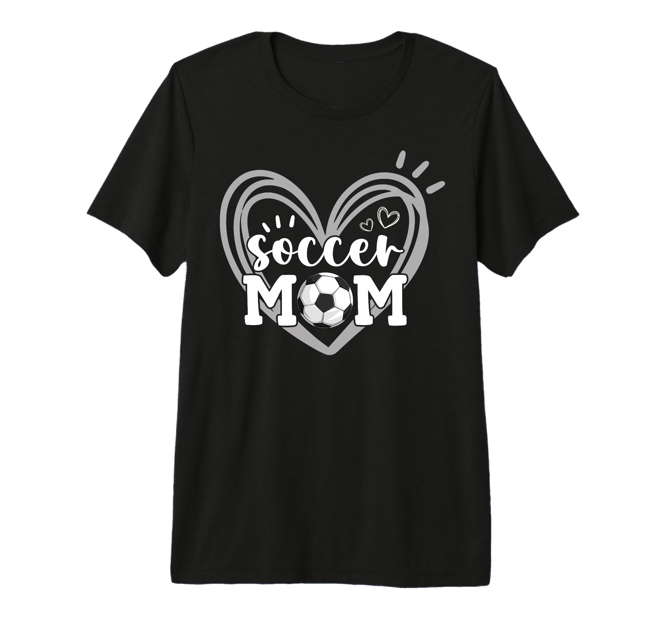 Funny Soccer Mom Heart Soccer Mama Happy T-Shirt - Minimalist Print Unisex