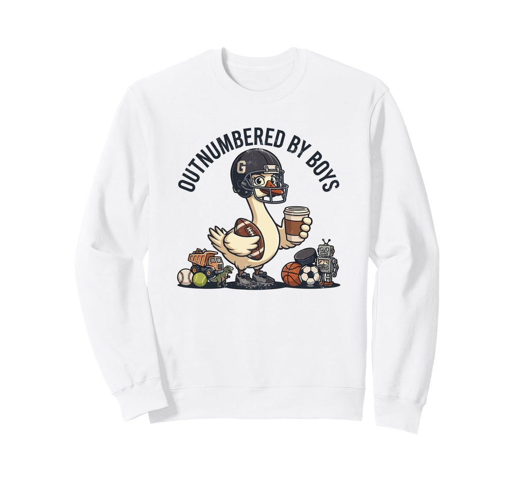 Outnumbered Mom Football Mom Sweatshirt - Custom Art Print for Adults