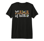 Mama Both Leopard Soccer Volleyball T-Shirt - Minimalist Print for Adults