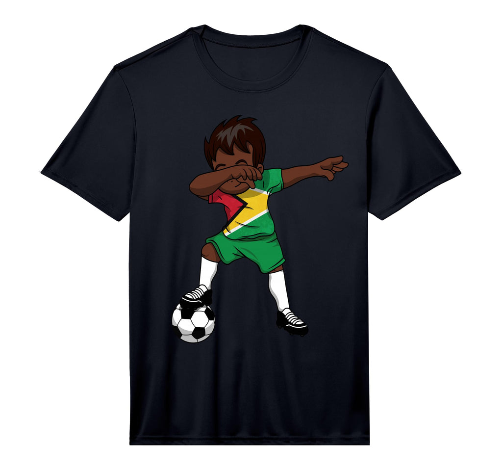 Dabbing Soccer Guyana Guyanese T-Shirt - Fun Novelty Design for Adults