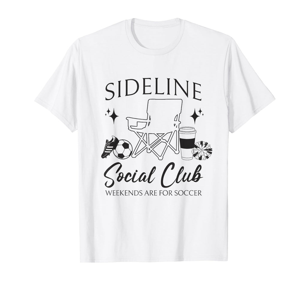 Sideline Social Club Soccer Mom Game T-Shirt - Unique Graphic Men Women