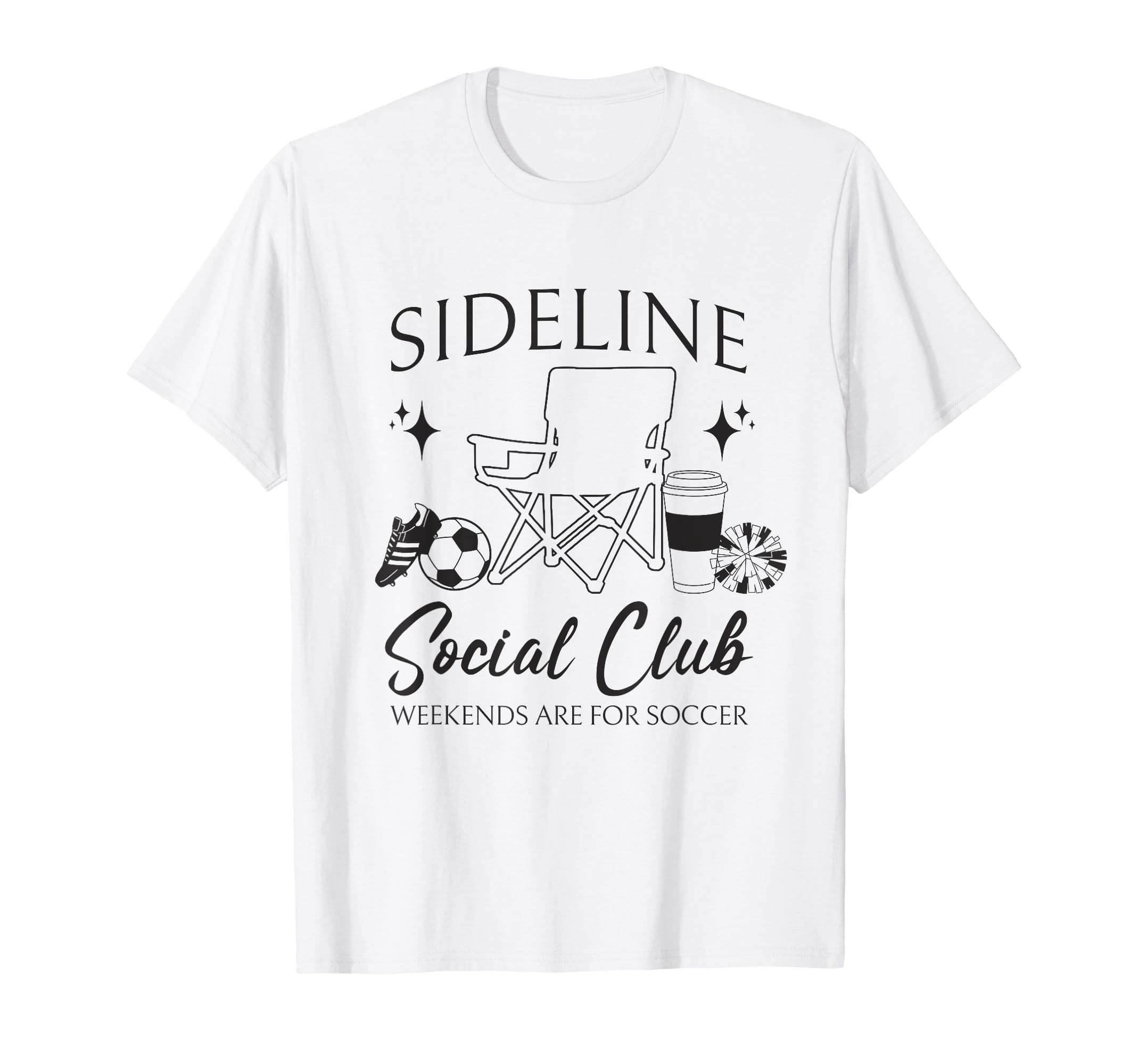 Sideline Social Club Soccer Mom Game T-Shirt - Unique Graphic Men Women