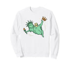 No Kings Statue Liberty Soccer Sweatshirt - Trendy Graphic Men Women