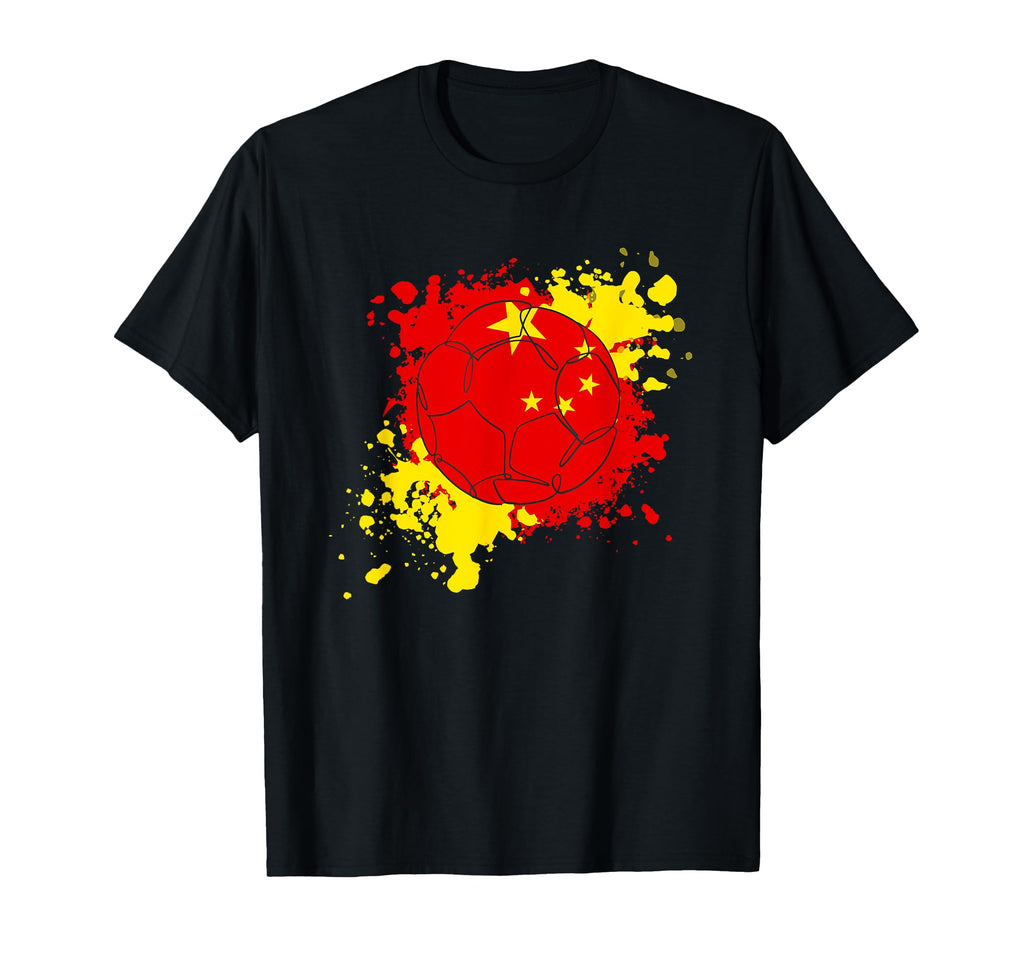 Soccer Ball Flag China T-Shirt - Aesthetic Graphic Unisex