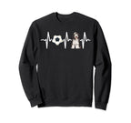 Soccer Bearded Collie Heartbeat Sweatshirt - Fun Novelty Design Men Women