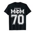Number 70 Custom Proud Soccer Futbol Mom T-Shirt - Graphic Print Men Women