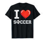 I Love Soccer Goalie Player Fan Game T-Shirt - Aesthetic Graphic Men Women