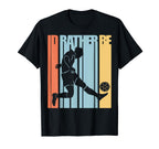Id Rather Be Playing Soccer I Love T-Shirt - Graphic Print for Adults
