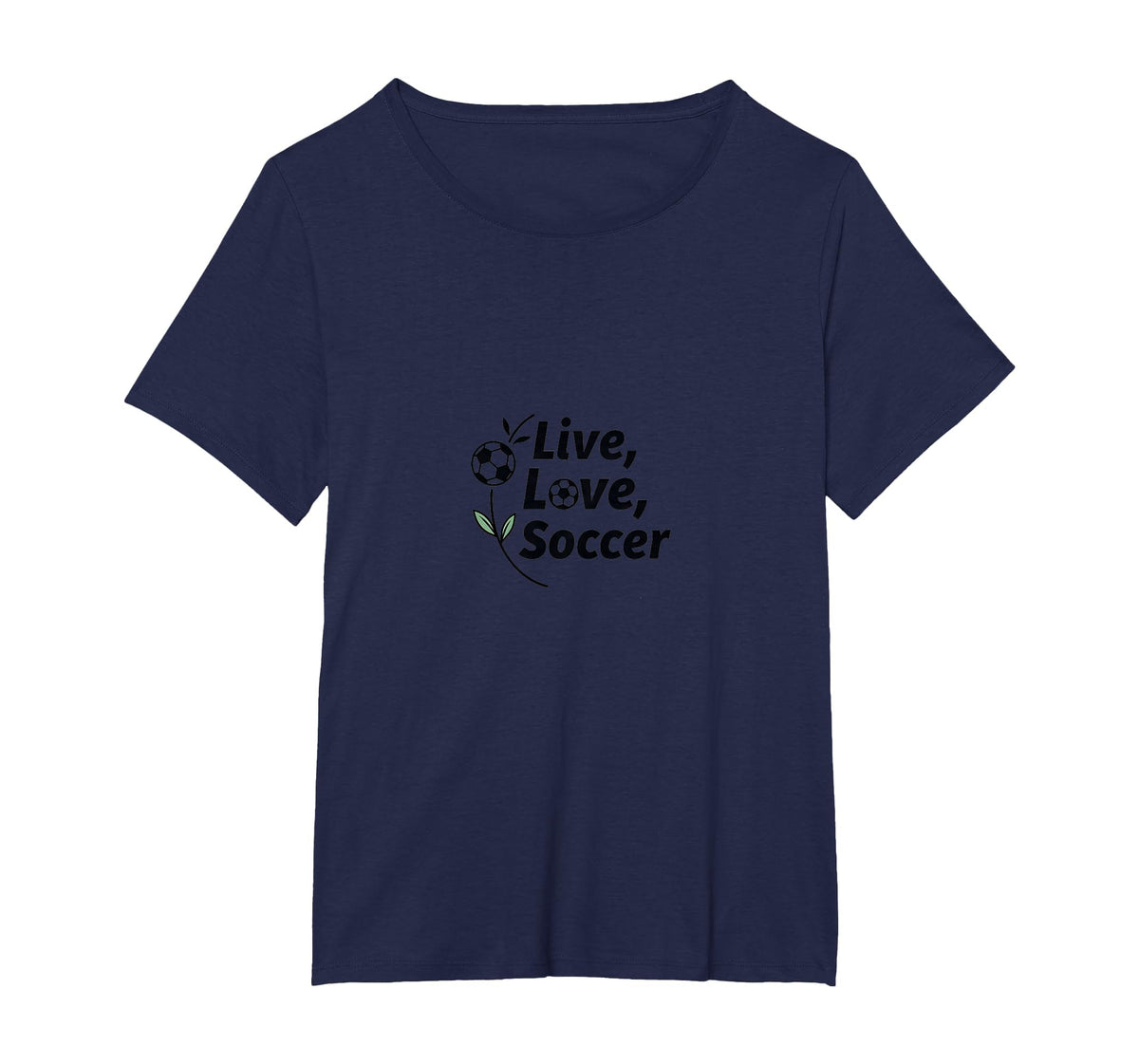 Live Love Soccer Womens Sports Passion T-Shirt - Unique Graphic Unisex