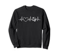 Soccer Heartbeat Football Dad Mom Sweatshirt - Trendy Graphic Unisex