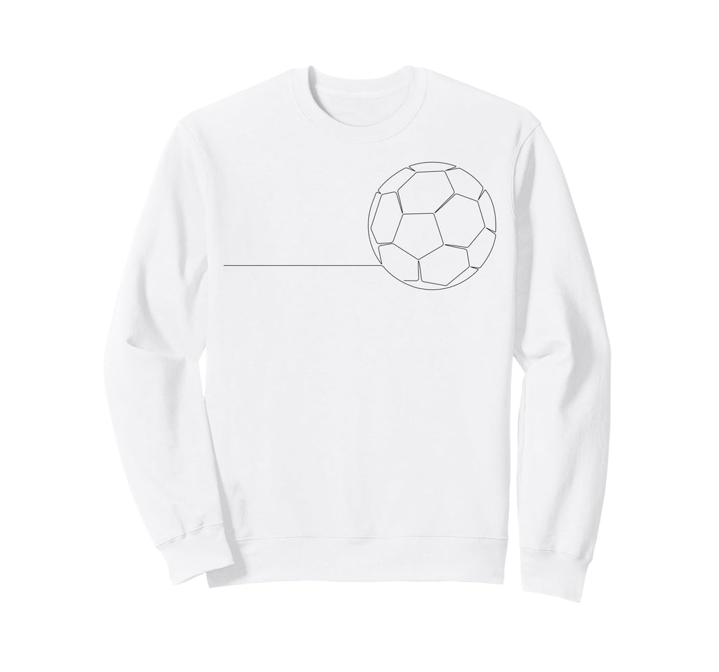One Line Art Minimalist Soccer Coach Sweatshirt - Novelty Apparel Unisex