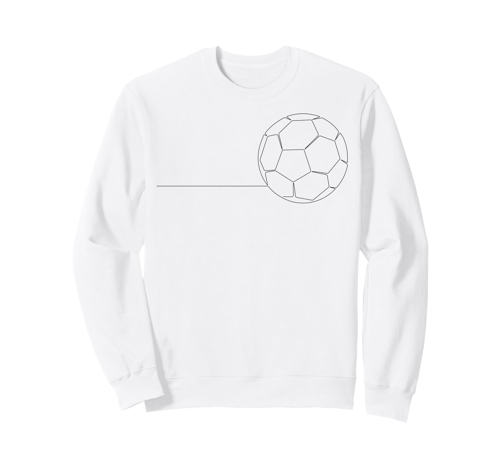 One Line Art Minimalist Soccer Coach Sweatshirt - Novelty Apparel Unisex