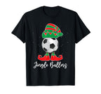 Jingle Ballers Soccer Ball Elf Squad Holiday T-Shirt - Graphic Print Unisex