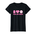 Peace Love Soccer Soccer Player Soccer T-Shirt - Graphic Print Unisex