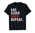 Eat Sleep Sack Repeat Football T-Shirt - Casual Everyday Wear for Adults