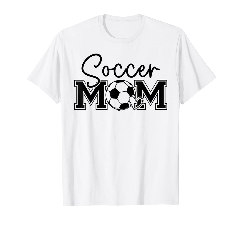 Soccer Mom Heart Game Day Vibes Soccer T-Shirt - Trendy Graphic Men Women