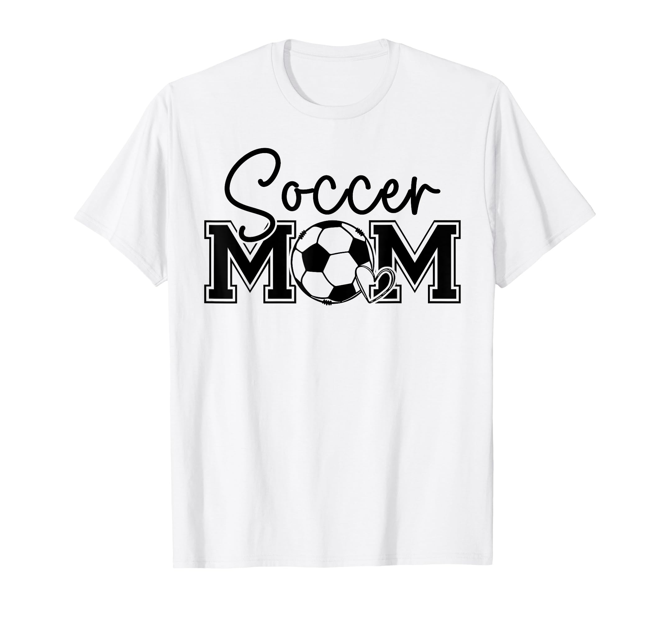 Soccer Mom Heart Game Day Vibes Soccer T-Shirt - Trendy Graphic Men Women