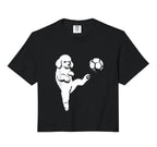 Soccer Poodle Kicking Ball Funny Dog T-Shirt - Trendy Graphic for Adults