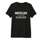 Football Midfielder Pass Move T-Shirt - Fun Novelty Design for Adults