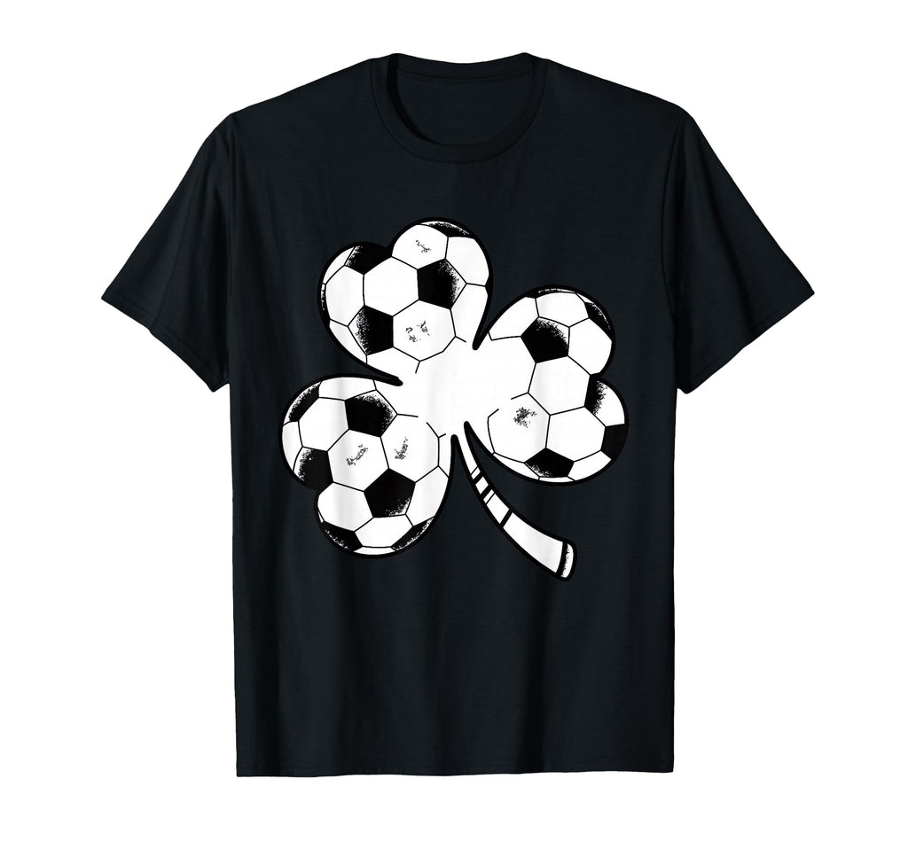 Soccer Irish Shamrock Clover Sports St T-Shirt - Trendy Graphic Unisex