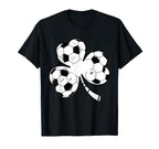 Soccer Irish Shamrock Clover Sports St T-Shirt - Trendy Graphic Unisex