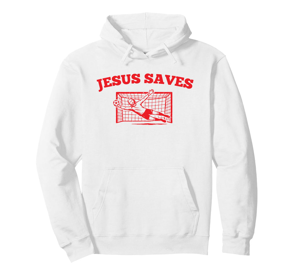 Jesus Save Soccer Funny Christian Sports Hoodie - Unique Graphic Men Women